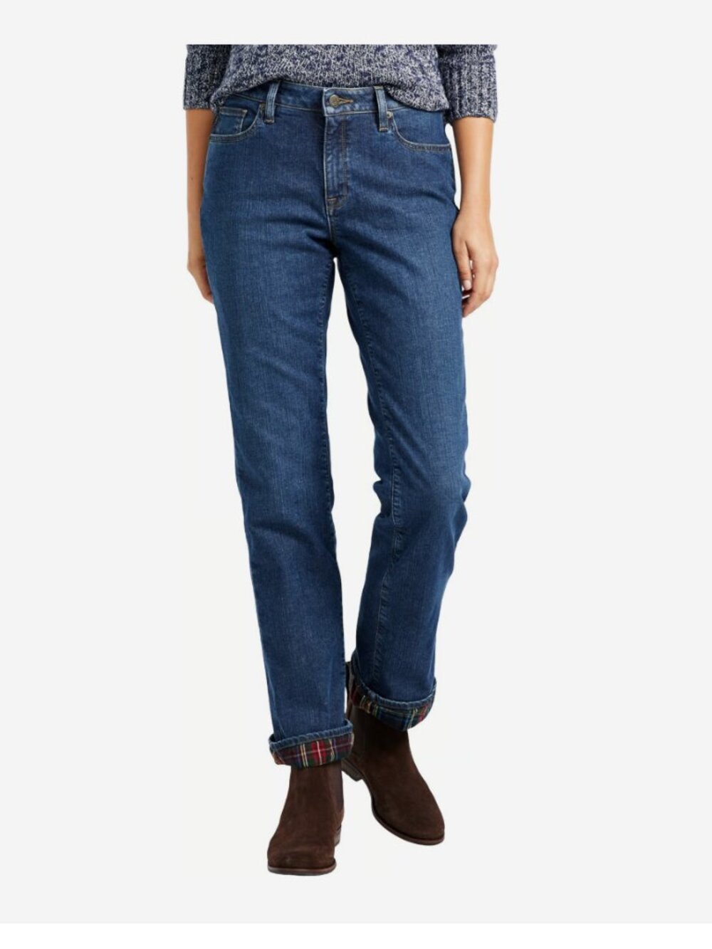 BNWT! L.L. Bean 1912 Mid-Rise Straight-Leg Lined Jeans sz 6